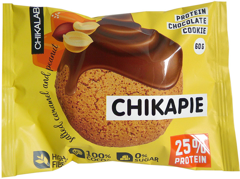 CHIKALAB Протеиновое печенье в шоколаде без сахара CHIKAPIE «Арахис»