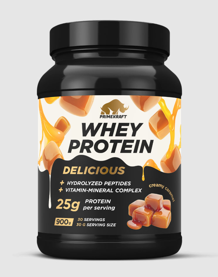 Протеин сывороточный PRIMEKRAFT Whey Delicious вкус CREAMY CARAMEL