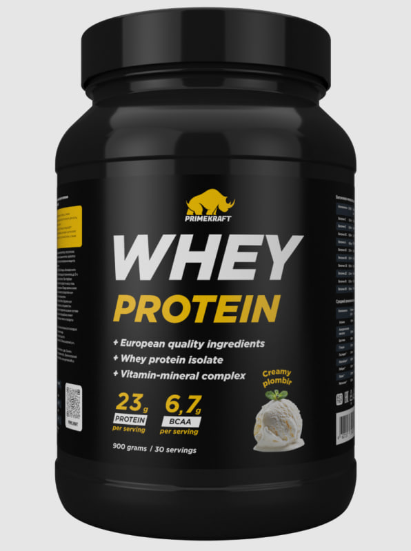 Протеин сывороточный PRIMEKRAFT Whey Protein, Сливочный пломбир (Creamy plombir)