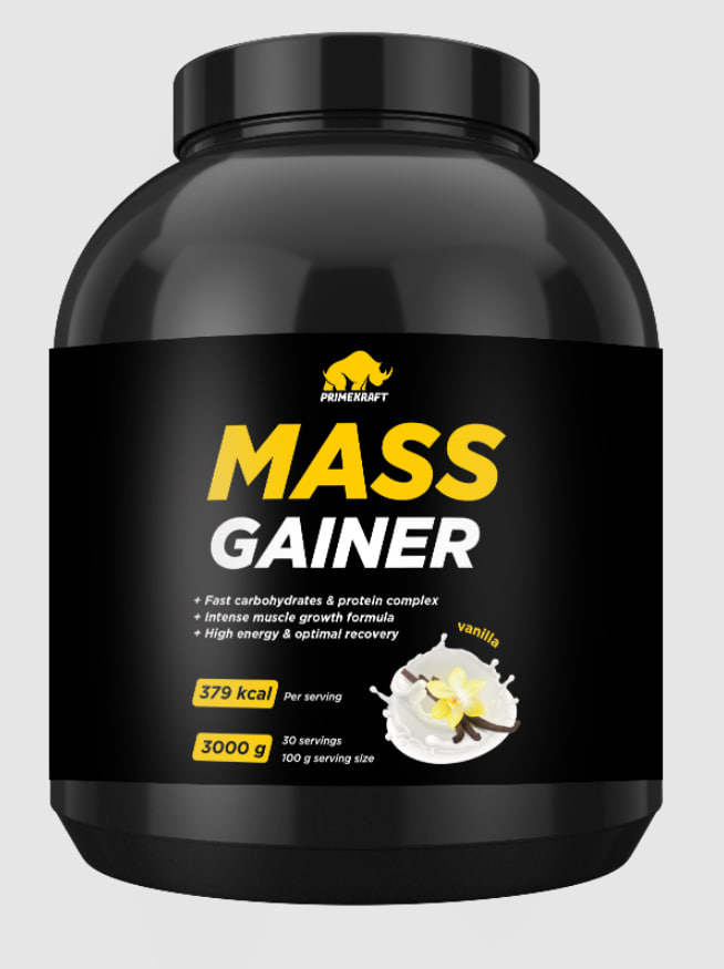 Гейнер PRIMEKRAFT MASS GAINER для набора массы Ваниль