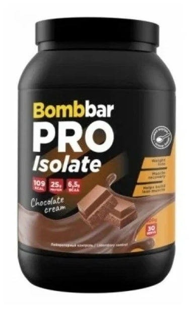Bombbar Pro Isolate Протеин изолят сывороточного белка для массы и для похудения «Сливочный Шоколад»